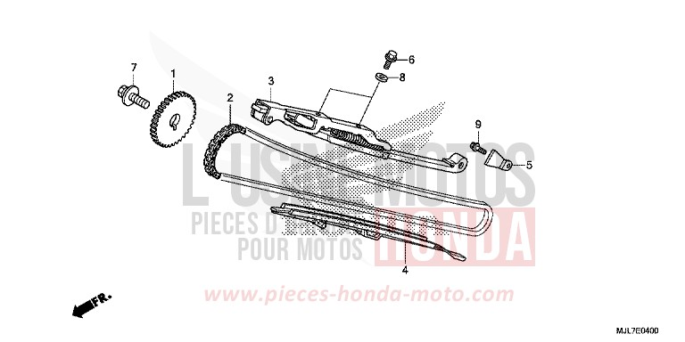 NOCKENWELLENKETTE/SPANNVORRICHTUNG von Integra 750 MAT PEARL GLARE WHITE (NHB54) von 2014